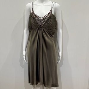 NITELINE Vintage Olive Green Dress